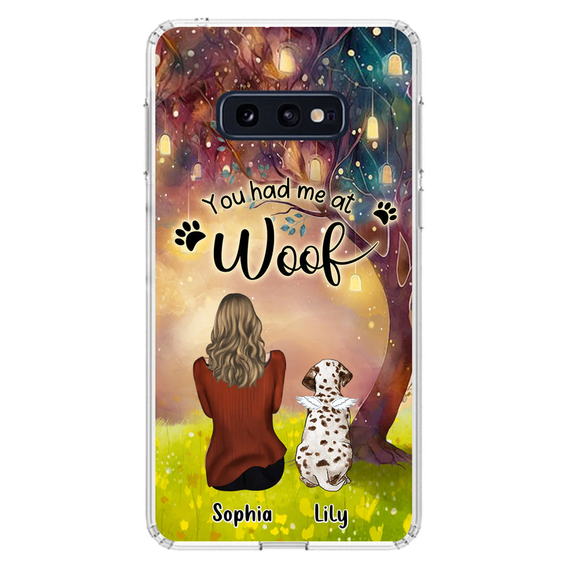 Personalized Memorial Dog Mom Phone Case - Up to 3 Dogs - Memorial Gift Idea for Dog Lovers - You Had Me At Woof