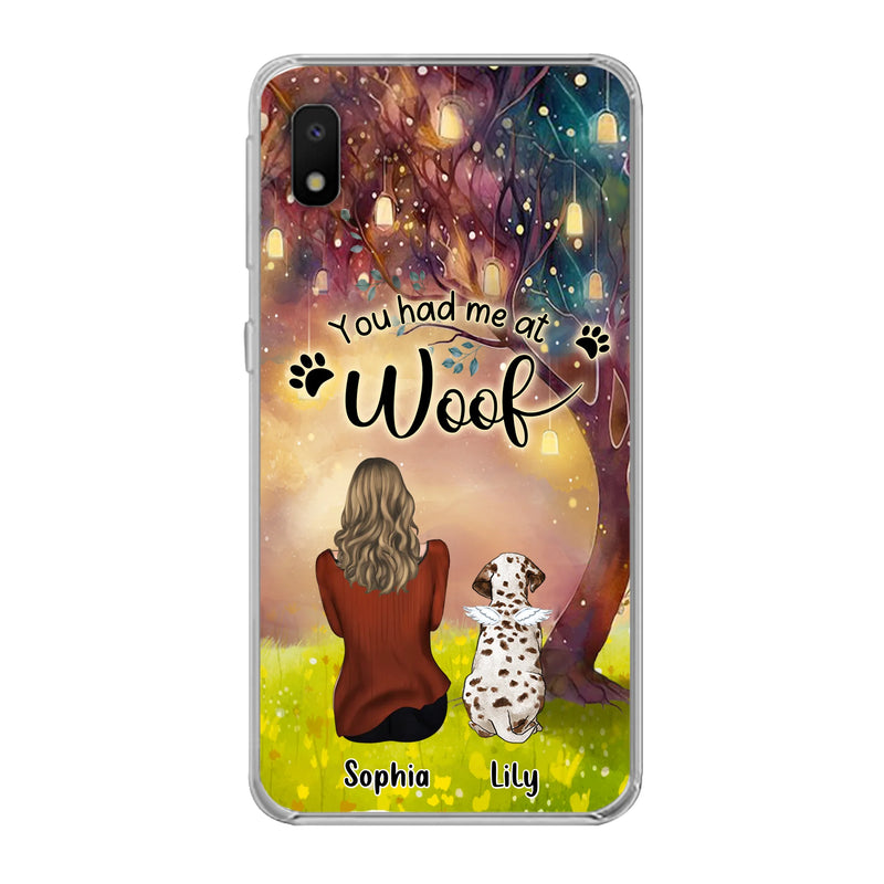 Personalized Memorial Dog Mom Phone Case - Up to 3 Dogs - Memorial Gift Idea for Dog Lovers - You Had Me At Woof