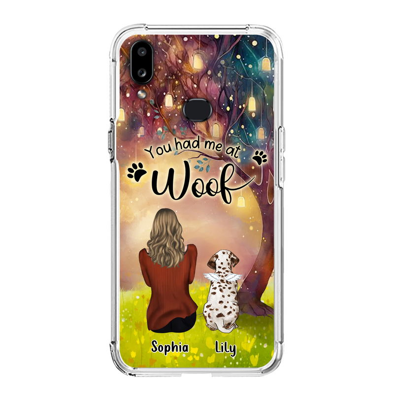 Personalized Memorial Dog Mom Phone Case - Up to 3 Dogs - Memorial Gift Idea for Dog Lovers - You Had Me At Woof