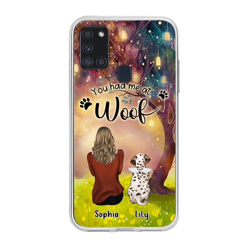 Personalized Memorial Dog Mom Phone Case - Up to 3 Dogs - Memorial Gift Idea for Dog Lovers - You Had Me At Woof