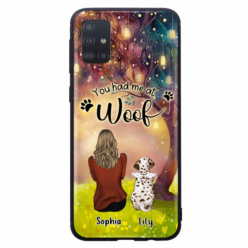 Personalized Memorial Dog Mom Phone Case - Up to 3 Dogs - Memorial Gift Idea for Dog Lovers - You Had Me At Woof