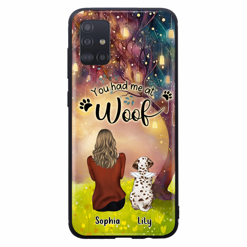 Personalized Memorial Dog Mom Phone Case - Up to 3 Dogs - Memorial Gift Idea for Dog Lovers - You Had Me At Woof