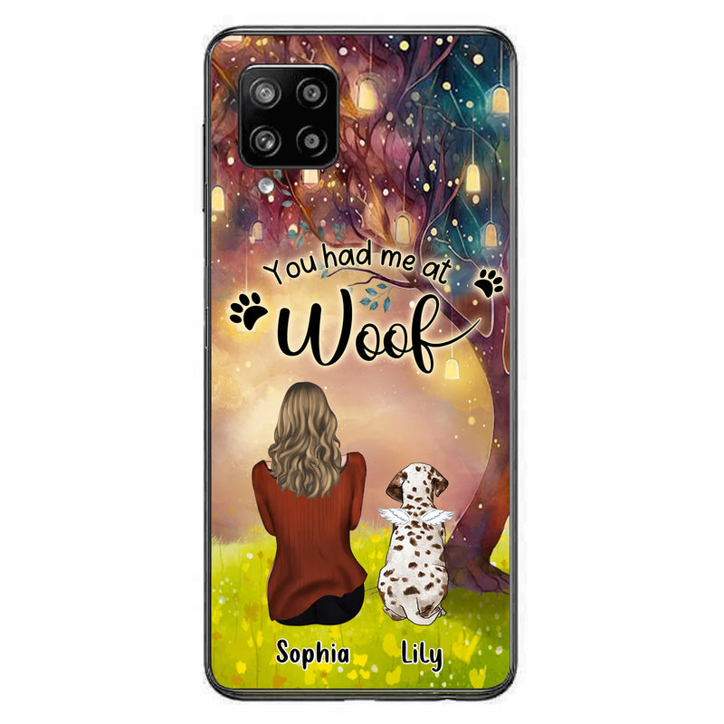 Personalized Memorial Dog Mom Phone Case - Up to 3 Dogs - Memorial Gift Idea for Dog Lovers - You Had Me At Woof