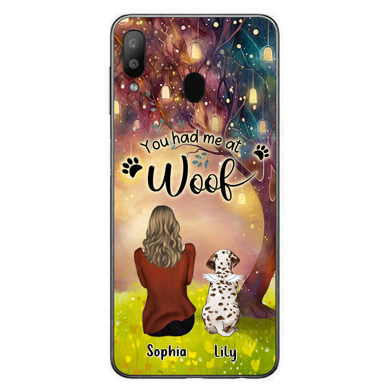 Personalized Memorial Dog Mom Phone Case - Up to 3 Dogs - Memorial Gift Idea for Dog Lovers - You Had Me At Woof