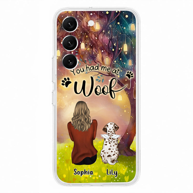 Personalized Memorial Dog Mom Phone Case - Up to 3 Dogs - Memorial Gift Idea for Dog Lovers - You Had Me At Woof