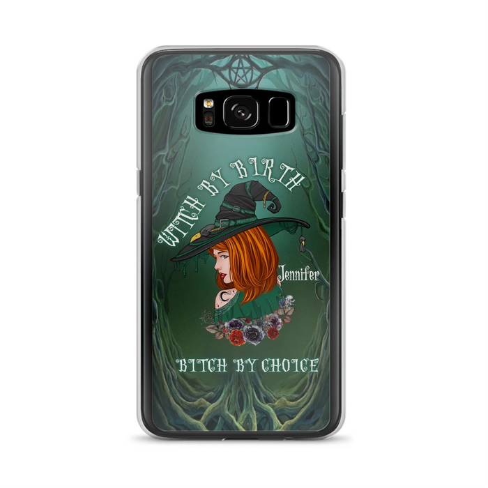 Custom Personalized Witch Phone Case - Gift Idea For Halloween - Witch By Birth Bitch By Choice - Case For iPhone/Samsung