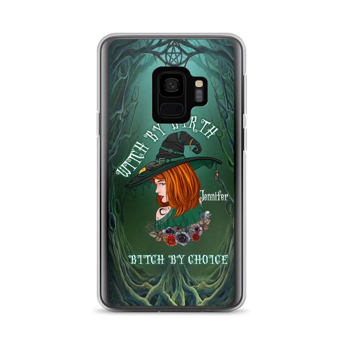 Custom Personalized Witch Phone Case - Gift Idea For Halloween - Witch By Birth Bitch By Choice - Case For iPhone/Samsung