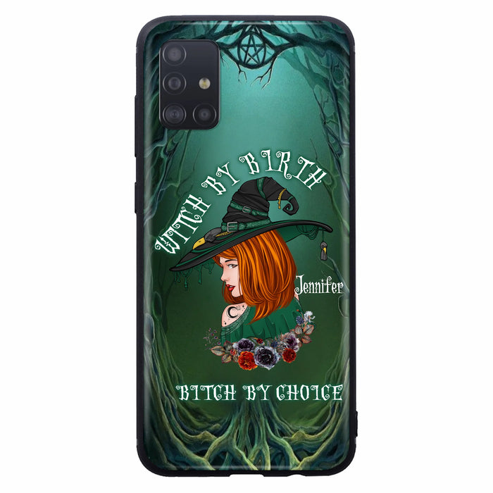 Custom Personalized Witch Phone Case - Gift Idea For Halloween - Witch By Birth Bitch By Choice - Case For iPhone/Samsung