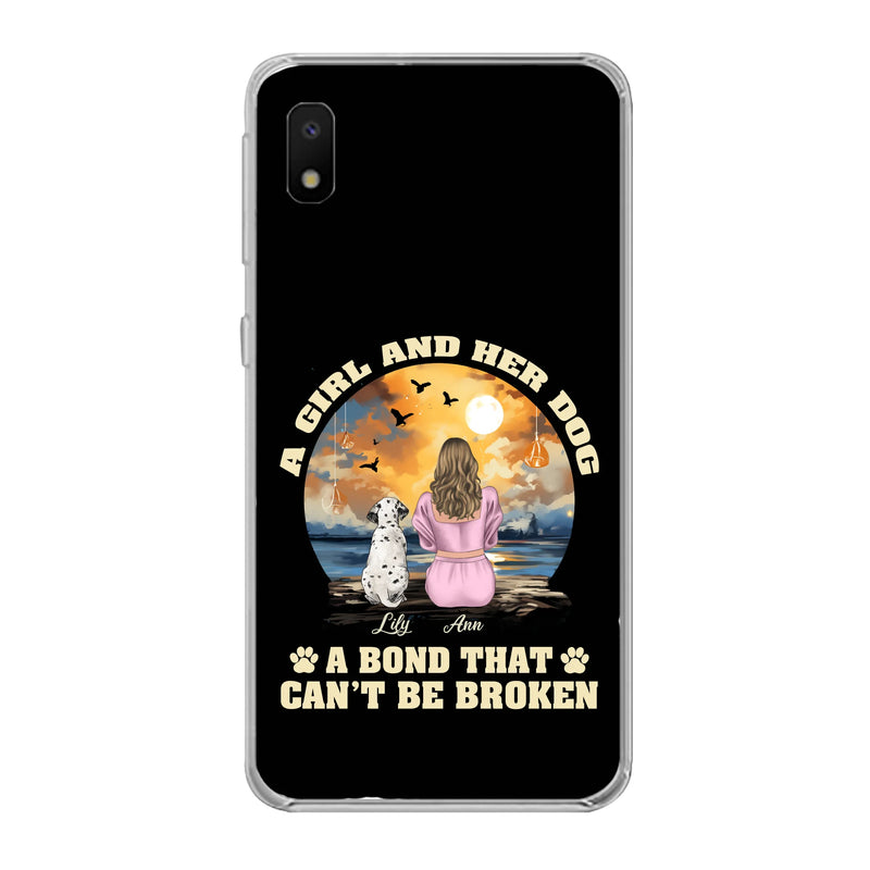 Personalized Dog Mom Phone Case - Up to 4 Dogs - Gift Idea for Dog Owners - Case For iPhone/Samsung - A Girl And Her Dog A Bond That Can't Be Broken