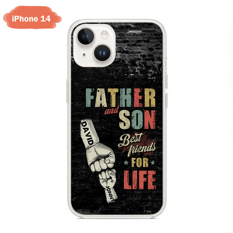 Personalized Father Phone Case - Up to 5 Children - Father's Day Gift Idea from Sons/Daughters - Father And Son/Daughter Best Friends For Life - Case for iPhone/Samsung