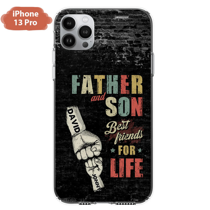 Personalized Father Phone Case - Up to 5 Children - Father's Day Gift Idea from Sons/Daughters - Father And Son/Daughter Best Friends For Life - Case for iPhone/Samsung