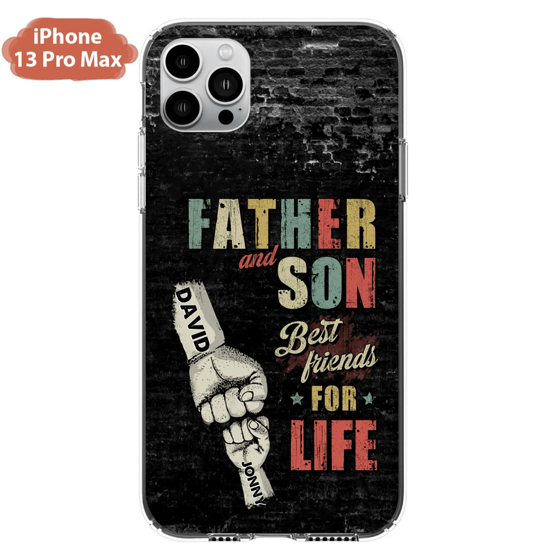 Personalized Father Phone Case - Up to 5 Children - Father's Day Gift Idea from Sons/Daughters - Father And Son/Daughter Best Friends For Life - Case for iPhone/Samsung