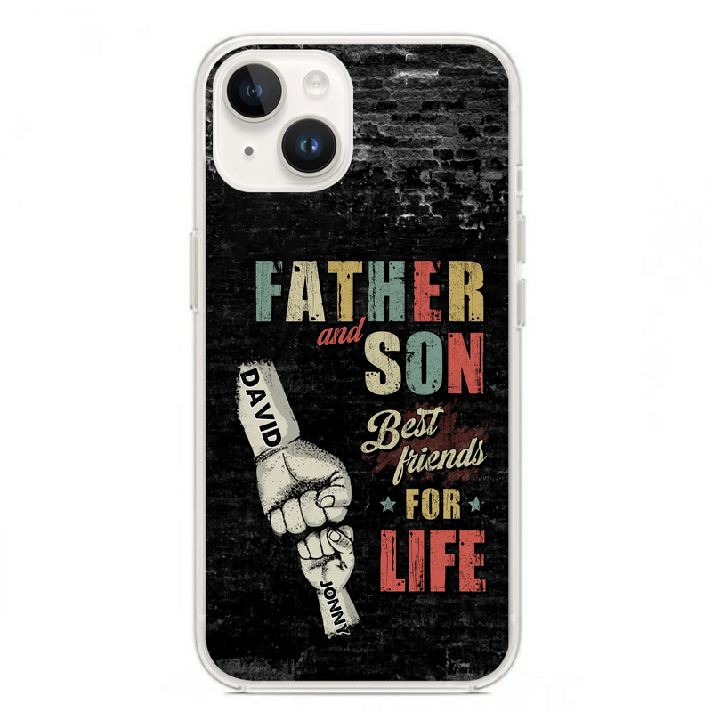Personalized Father Phone Case - Up to 5 Children - Father's Day Gift Idea from Sons/Daughters - Father And Son/Daughter Best Friends For Life - Case for iPhone/Samsung