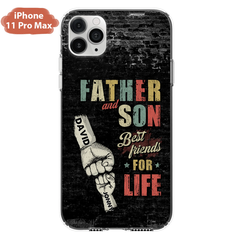 Personalized Father Phone Case - Up to 5 Children - Father's Day Gift Idea from Sons/Daughters - Father And Son/Daughter Best Friends For Life - Case for iPhone/Samsung