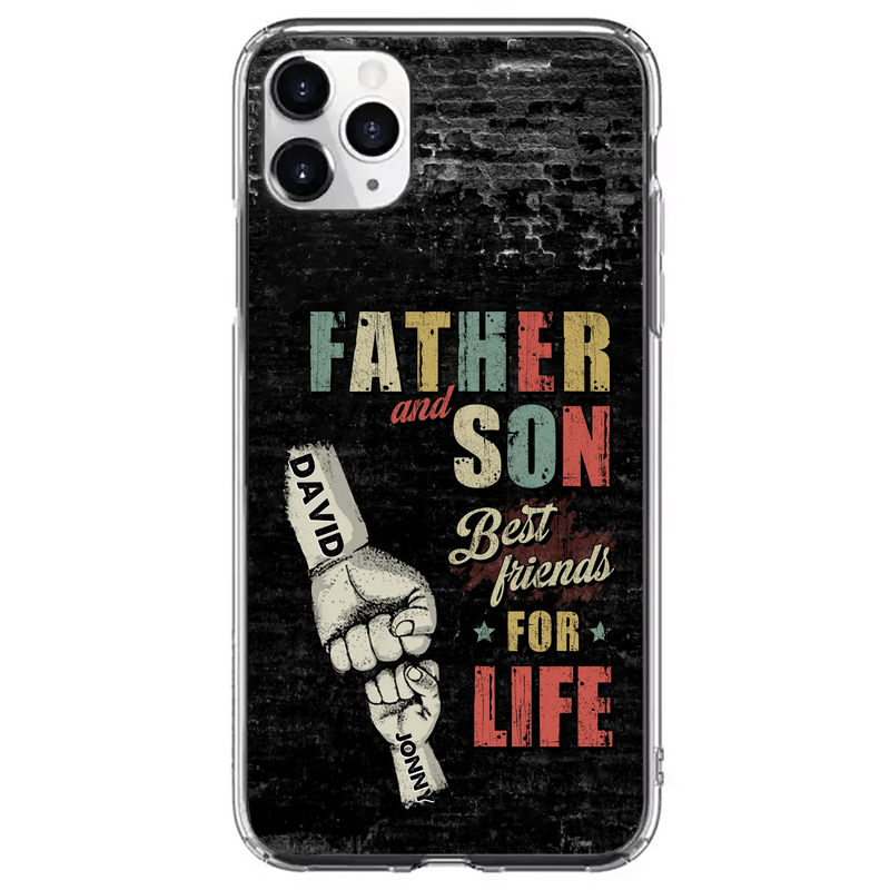 Personalized Father Phone Case - Up to 5 Children - Father's Day Gift Idea from Sons/Daughters - Father And Son/Daughter Best Friends For Life - Case for iPhone/Samsung