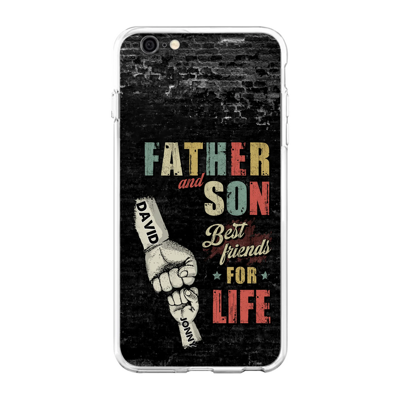 Personalized Father Phone Case - Up to 5 Children - Father's Day Gift Idea from Sons/Daughters - Father And Son/Daughter Best Friends For Life - Case for iPhone/Samsung