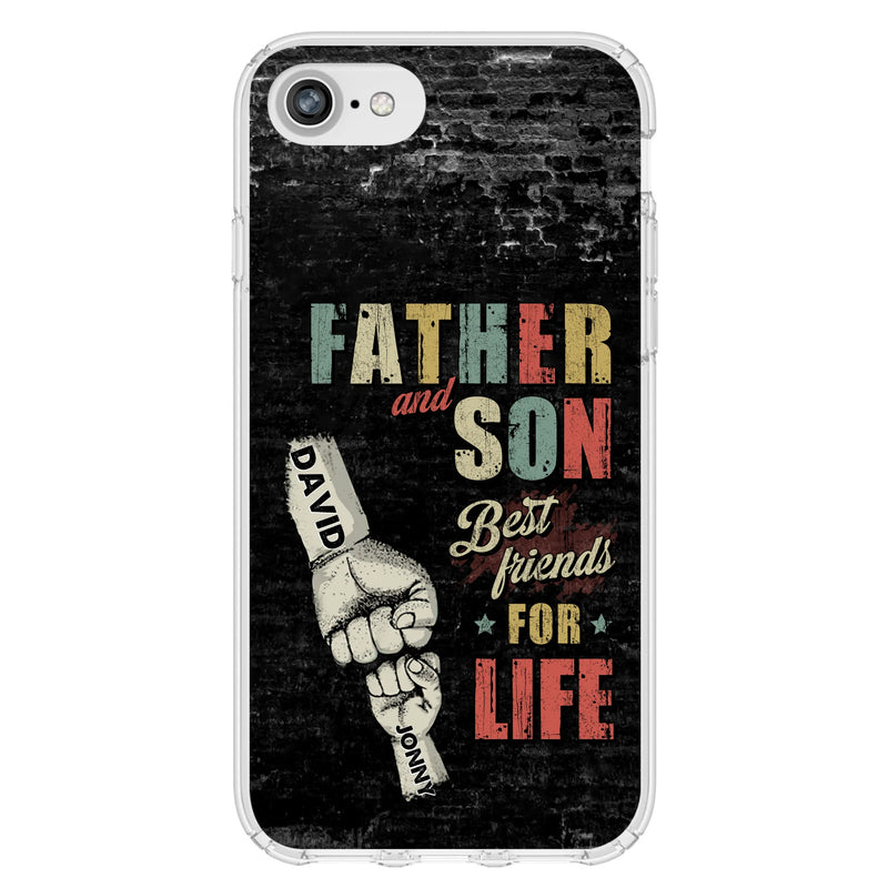 Personalized Father Phone Case - Up to 5 Children - Father's Day Gift Idea from Sons/Daughters - Father And Son/Daughter Best Friends For Life - Case for iPhone/Samsung