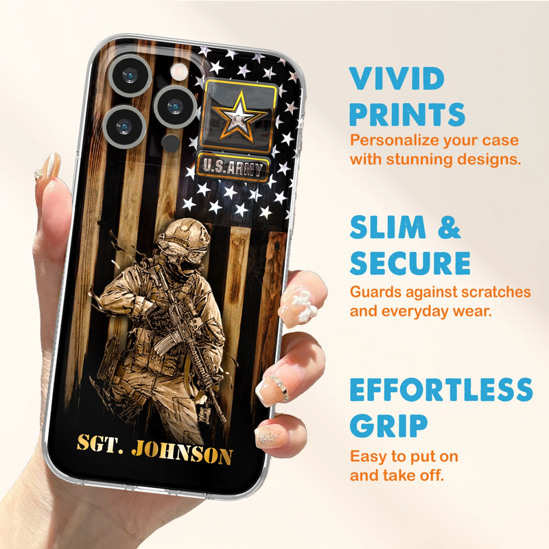 Custom Personalized Veteran Phone Case - Gift Idea For Veteran/ Soldier - Case For iPhone And Samsung