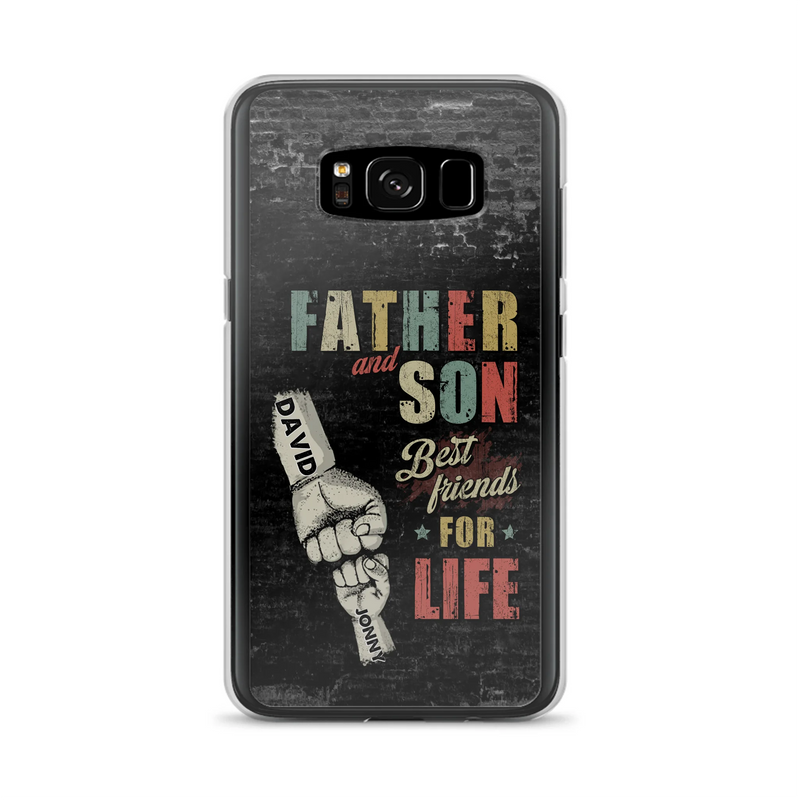 Personalized Father Phone Case - Up to 5 Children - Father's Day Gift Idea from Sons/Daughters - Father And Son/Daughter Best Friends For Life - Case for iPhone/Samsung