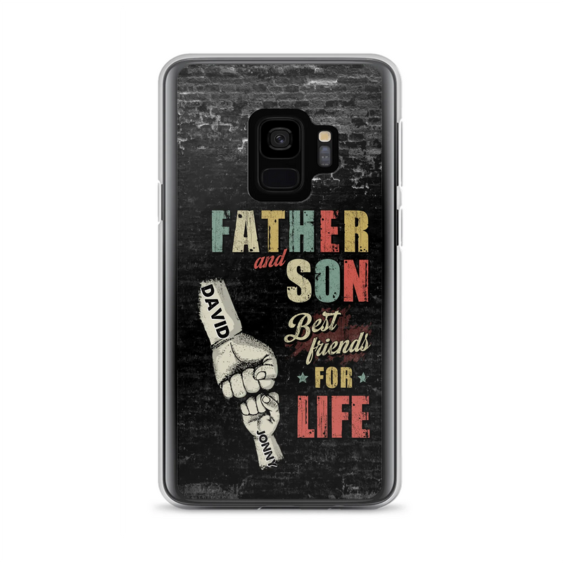 Personalized Father Phone Case - Up to 5 Children - Father's Day Gift Idea from Sons/Daughters - Father And Son/Daughter Best Friends For Life - Case for iPhone/Samsung