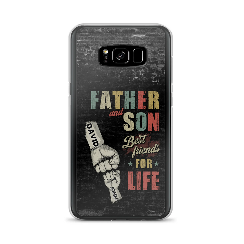 Personalized Father Phone Case - Up to 5 Children - Father's Day Gift Idea from Sons/Daughters - Father And Son/Daughter Best Friends For Life - Case for iPhone/Samsung