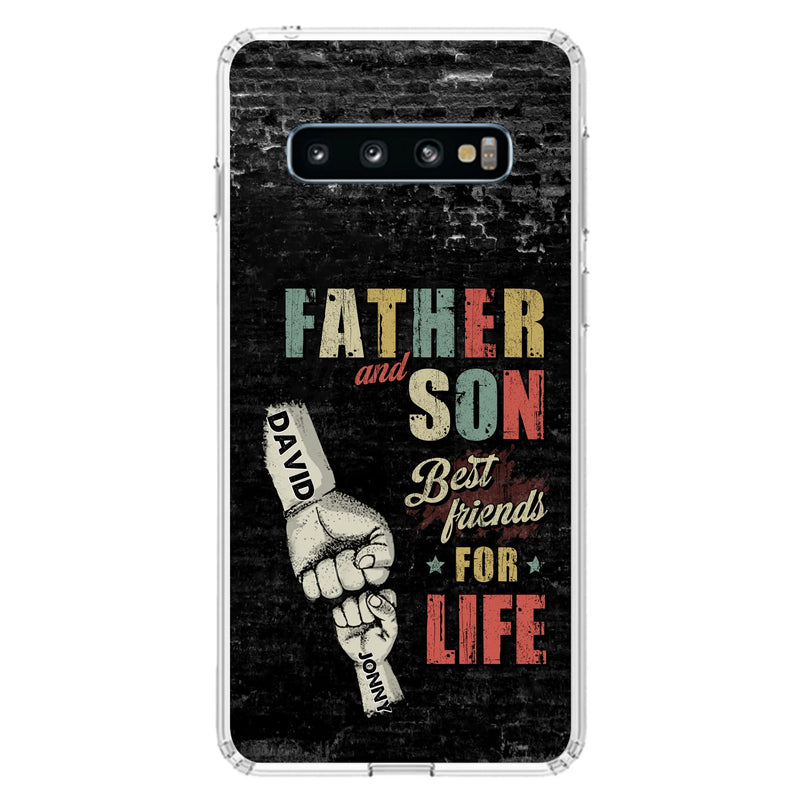 Personalized Father Phone Case - Up to 5 Children - Father's Day Gift Idea from Sons/Daughters - Father And Son/Daughter Best Friends For Life - Case for iPhone/Samsung