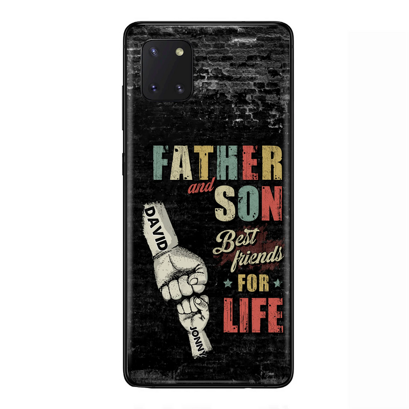 Personalized Father Phone Case - Up to 5 Children - Father's Day Gift Idea from Sons/Daughters - Father And Son/Daughter Best Friends For Life - Case for iPhone/Samsung