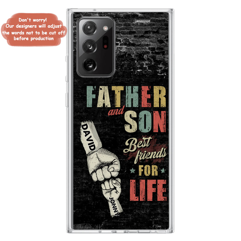 Personalized Father Phone Case - Up to 5 Children - Father's Day Gift Idea from Sons/Daughters - Father And Son/Daughter Best Friends For Life - Case for iPhone/Samsung