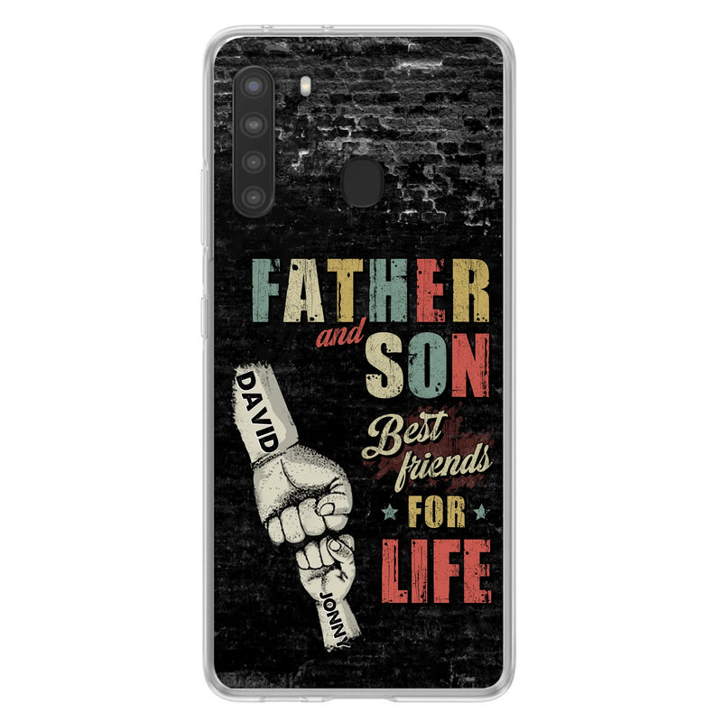 Personalized Father Phone Case - Up to 5 Children - Father's Day Gift Idea from Sons/Daughters - Father And Son/Daughter Best Friends For Life - Case for iPhone/Samsung
