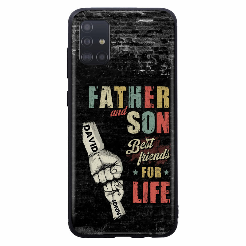 Personalized Father Phone Case - Up to 5 Children - Father's Day Gift Idea from Sons/Daughters - Father And Son/Daughter Best Friends For Life - Case for iPhone/Samsung