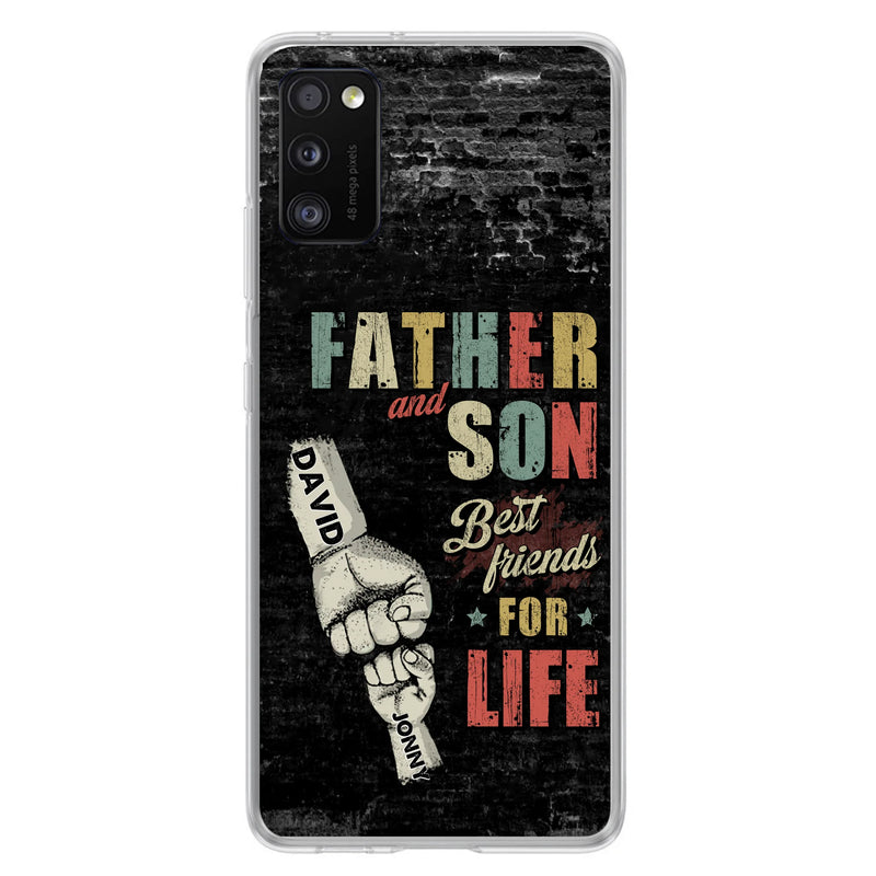 Personalized Father Phone Case - Up to 5 Children - Father's Day Gift Idea from Sons/Daughters - Father And Son/Daughter Best Friends For Life - Case for iPhone/Samsung