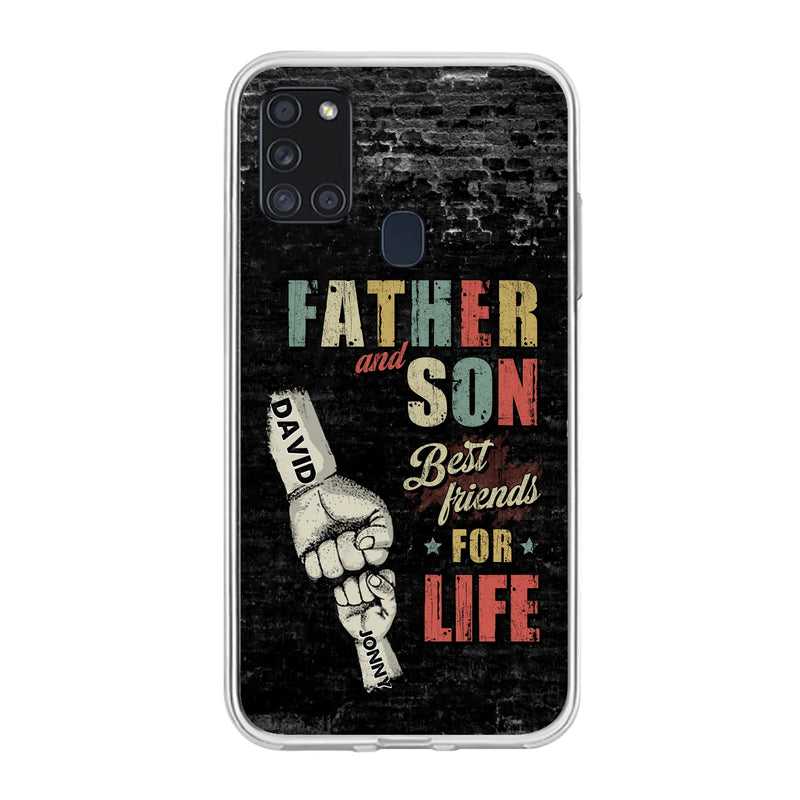 Personalized Father Phone Case - Up to 5 Children - Father's Day Gift Idea from Sons/Daughters - Father And Son/Daughter Best Friends For Life - Case for iPhone/Samsung