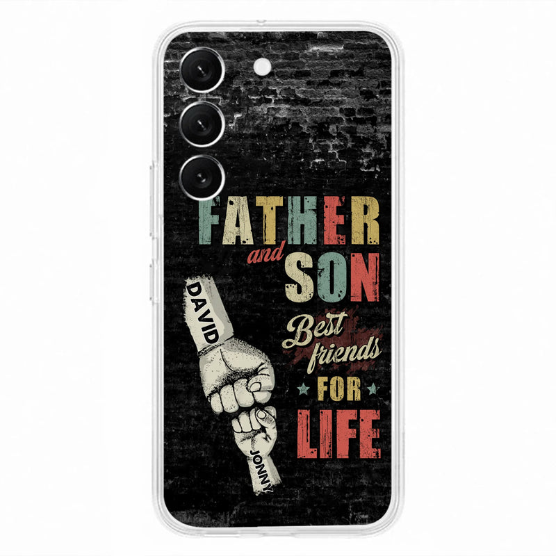 Personalized Father Phone Case - Up to 5 Children - Father's Day Gift Idea from Sons/Daughters - Father And Son/Daughter Best Friends For Life - Case for iPhone/Samsung