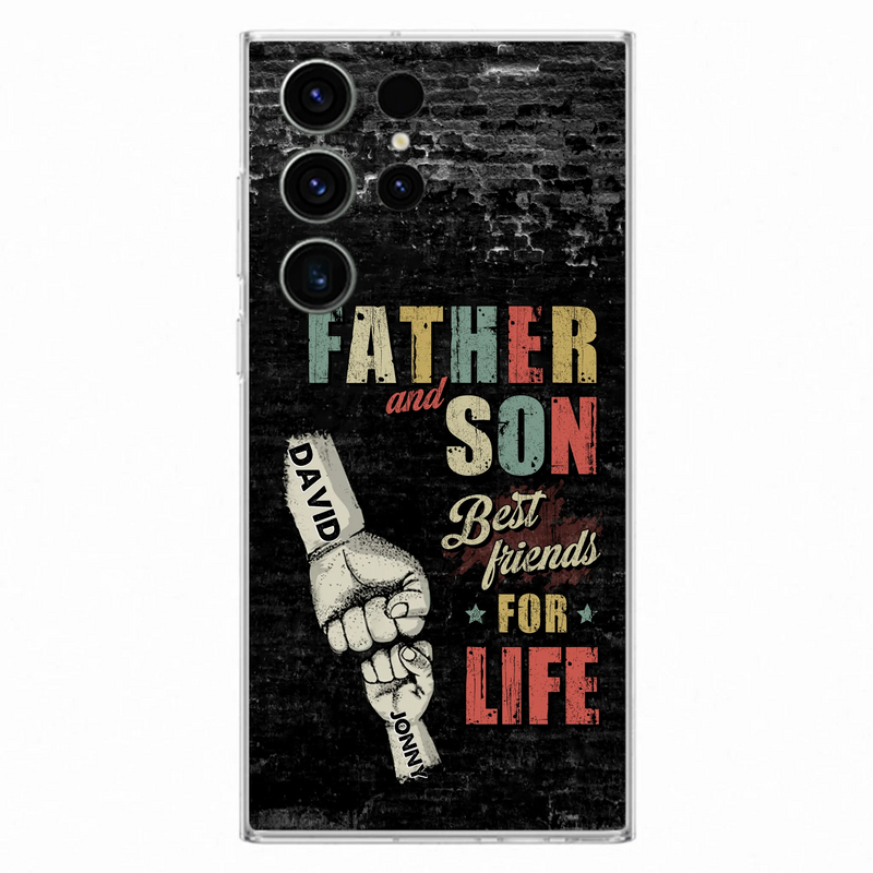 Personalized Father Phone Case - Up to 5 Children - Father's Day Gift Idea from Sons/Daughters - Father And Son/Daughter Best Friends For Life - Case for iPhone/Samsung