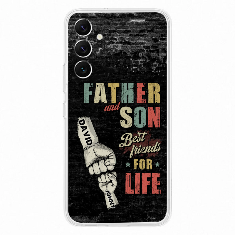 Personalized Father Phone Case - Up to 5 Children - Father's Day Gift Idea from Sons/Daughters - Father And Son/Daughter Best Friends For Life - Case for iPhone/Samsung