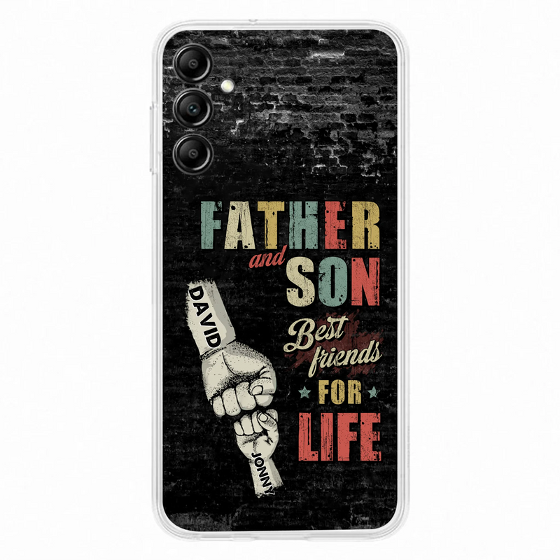 Personalized Father Phone Case - Up to 5 Children - Father's Day Gift Idea from Sons/Daughters - Father And Son/Daughter Best Friends For Life - Case for iPhone/Samsung