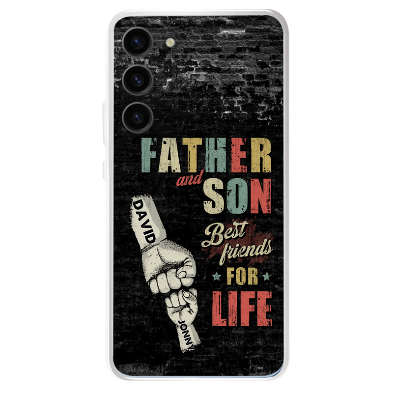 Personalized Father Phone Case - Up to 5 Children - Father's Day Gift Idea from Sons/Daughters - Father And Son/Daughter Best Friends For Life - Case for iPhone/Samsung