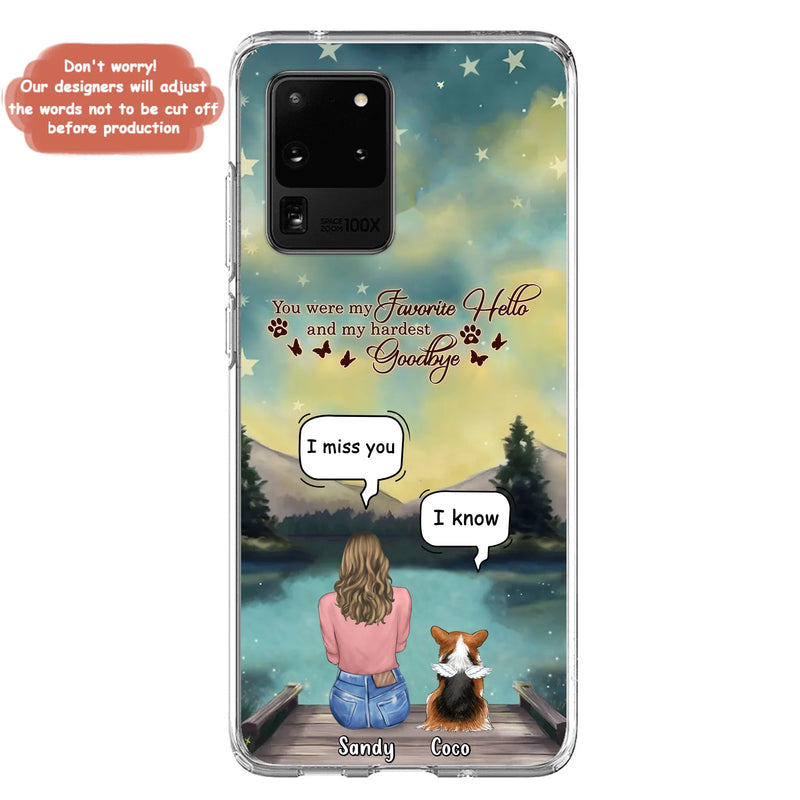 Personalized Memorial Pet Phone Case - Memorial Gift Idea For Pet Lover - Up to 4 Pets - Gift Idea For Dog/Cat Lover - Your Wings Were Ready But Our Hearts Were Not - Case For iPhone And Samsung
