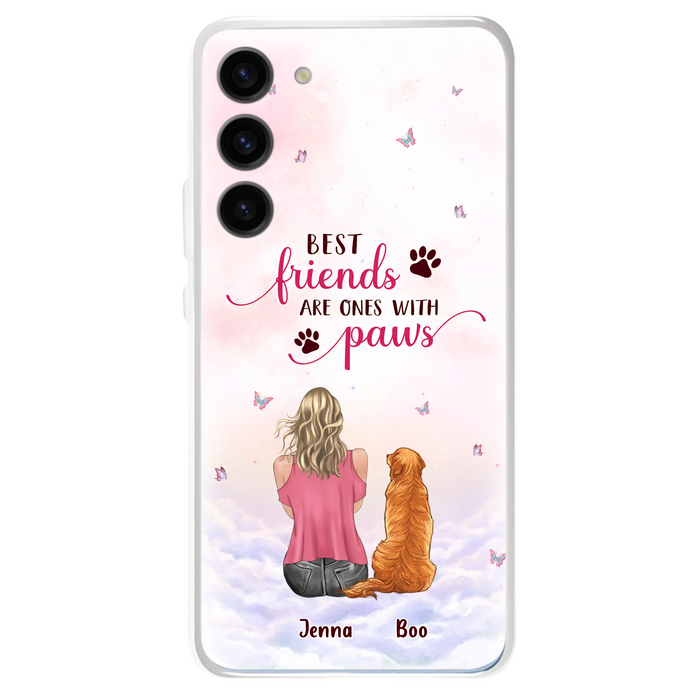 Personalized Dog Mom Phone Case - Up to 5 Dogs - Mother's Day Gift Idea For Dog Lovers - Best Friends Are Ones With Paws - Case for iPhone/Samsung