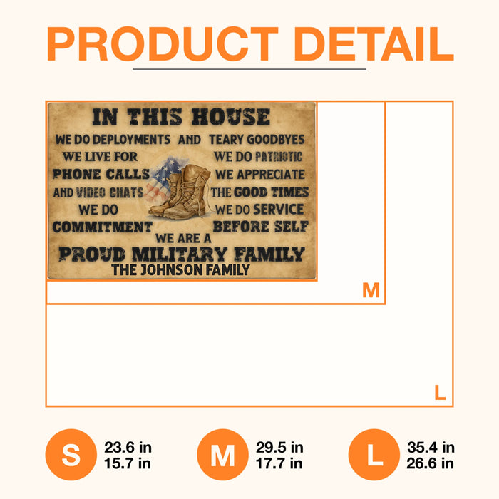 Personalized Family Doormat - Gifts For Family/Patriots/Memorial Day/Independence Day - We Are A Proud Military Family