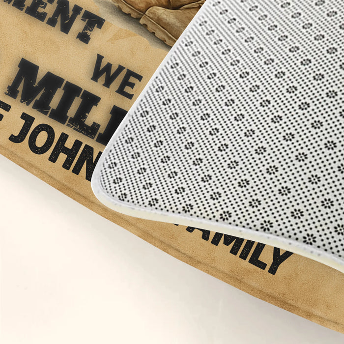 Personalized Family Doormat - Gifts For Family/Patriots/Memorial Day/Independence Day - We Are A Proud Military Family