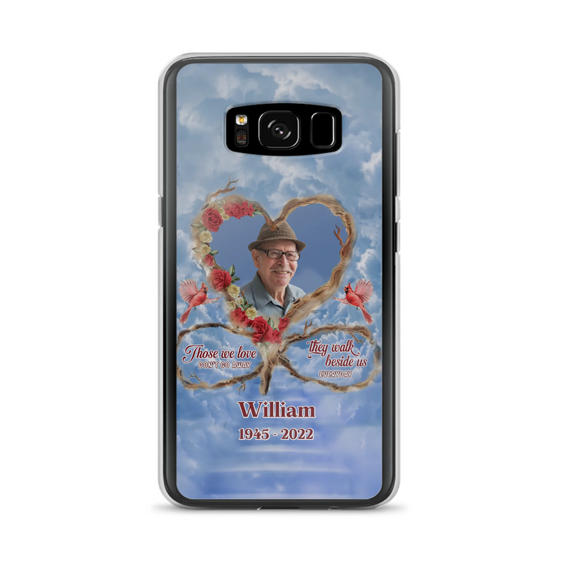 Custom Personalized Memorial Photo Phone Case - Memorial Gift Idea For Mother's Day/Father's Day - Those We Love Don't Go Away They Walk Beside Us Everyday - Case for iPhone/Samsung