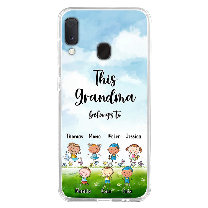 Custom Personalized Grandma Phone Case - Gift Idea For Grandma/Mother's Day - Upto 7 Kids - This Grandma Belongs To - Case For iPhone & Samsung