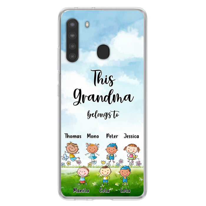 Custom Personalized Grandma Phone Case - Gift Idea For Grandma/Mother's Day - Upto 7 Kids - This Grandma Belongs To - Case For iPhone & Samsung