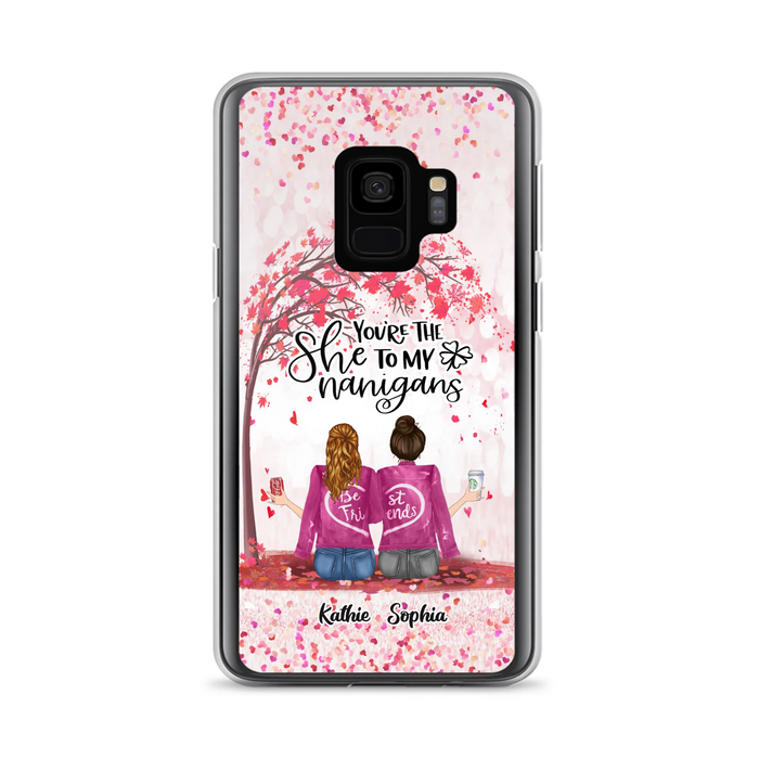 Custom Personalized We Are Best Friends Phone Case - Gift Idea For Friends/ Besties/ Sisters - Upto 5 Girls - You're The She To My Nanigans - Case For iPhone & Samsung