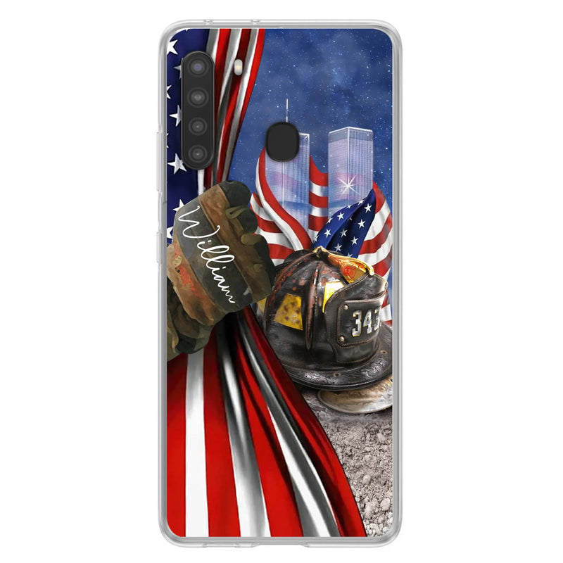 Custom Personalized Fire Fighter Phone Case - Gift Idea For 4th Of July Day - Cases For iPhone And Samsung