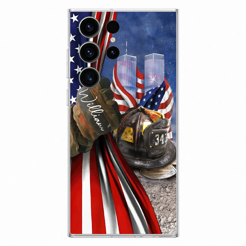 Custom Personalized Fire Fighter Phone Case - Gift Idea For 4th Of July Day - Cases For iPhone And Samsung