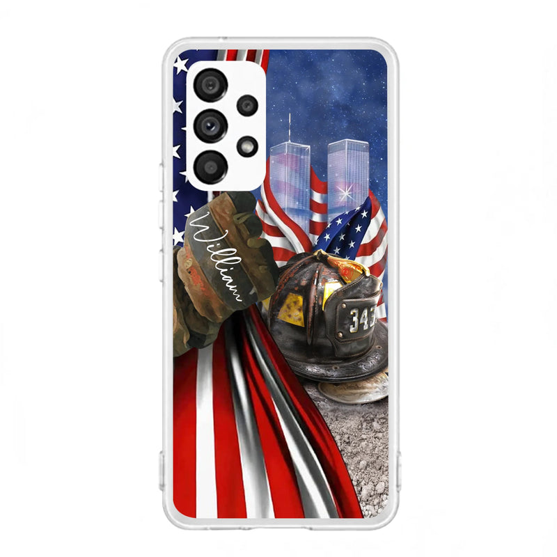 Custom Personalized Fire Fighter Phone Case - Gift Idea For 4th Of July Day - Cases For iPhone And Samsung