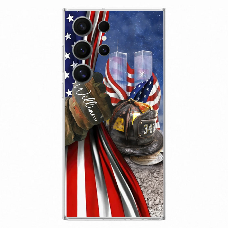 Custom Personalized Fire Fighter Phone Case - Gift Idea For 4th Of July Day - Cases For iPhone And Samsung