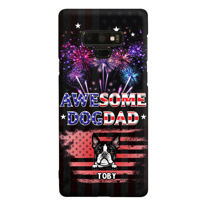 Custom Personalized Dog Dad Phone Case - Gift Idea For Father's Day/Dog Lovers - Up To 6 Dogs - Awesome Dog Dad - Cases For Iphone And Samsung
